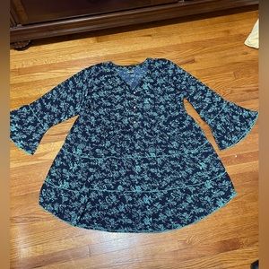 Women’s Wide Loose Dress Pleated Floral